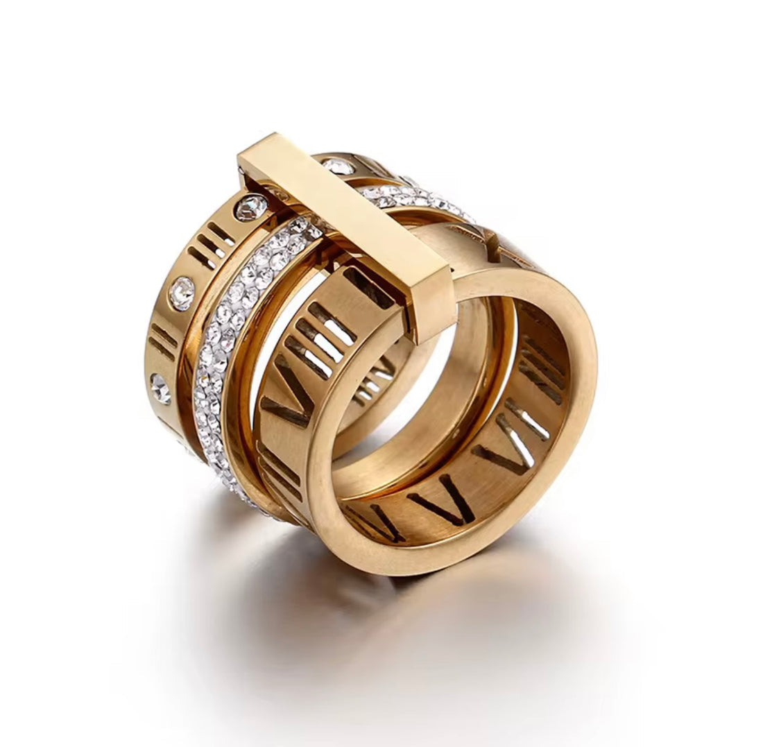 Women’s Three Layer Gold platted Ring