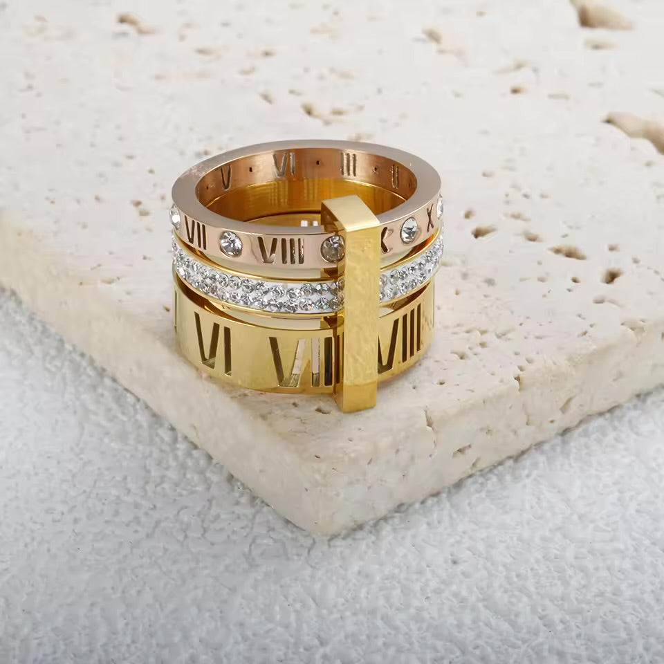 Women’s Three Layer Gold platted Ring