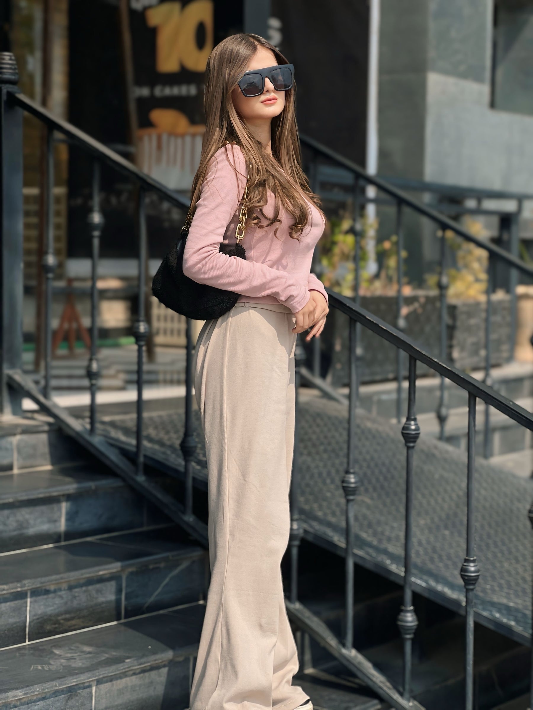Women's Solid Color Simple Daily Crossed Strap Long Sleeve T-Shirt