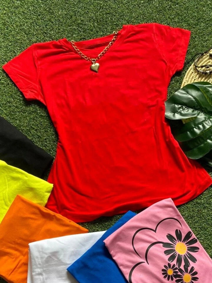 HEART AND FLORAL PRINT TEE
