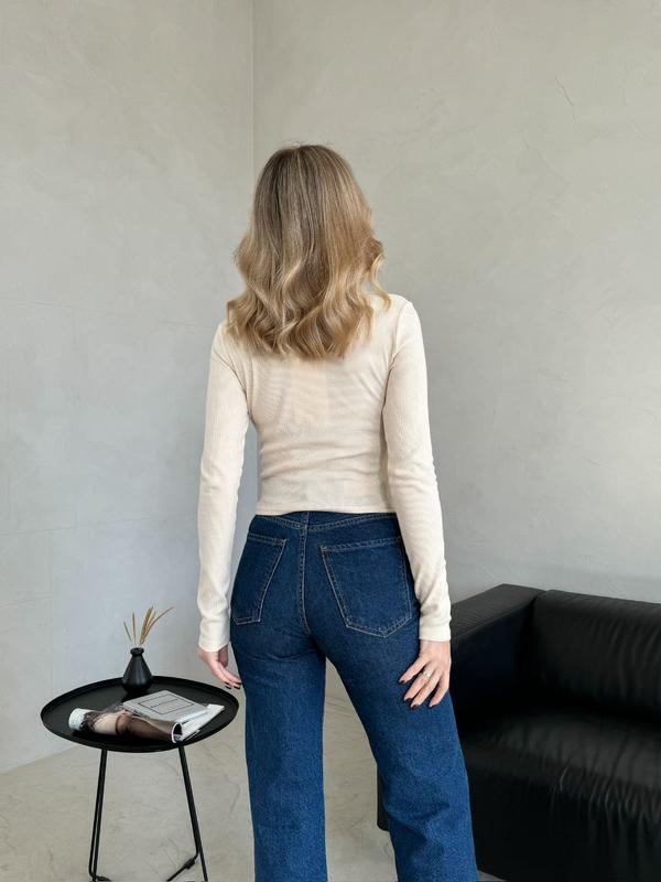 Elegant Style Square neck ribbed Top