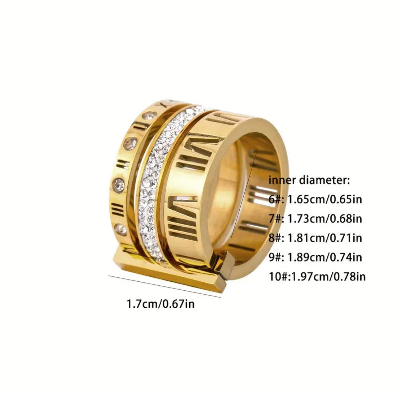 Women’s Three Layer Gold platted Ring