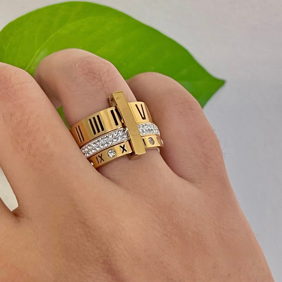 Women’s Three Layer Gold platted Ring