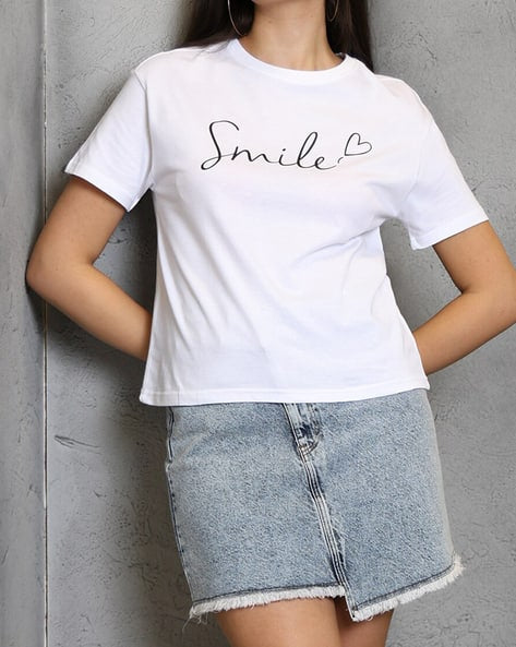 LETTER AND HEART PRINT TEE