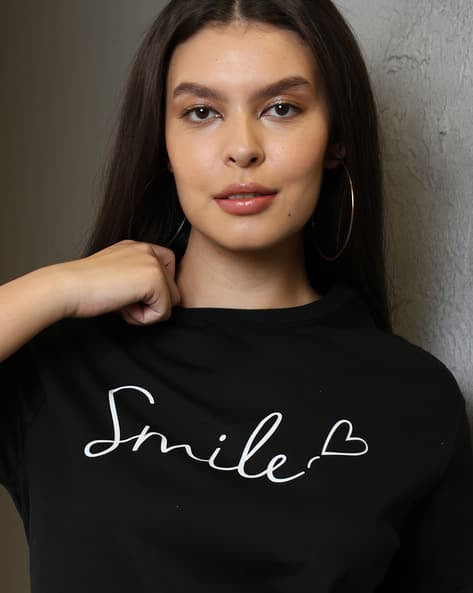 LETTER AND HEART PRINT TEE