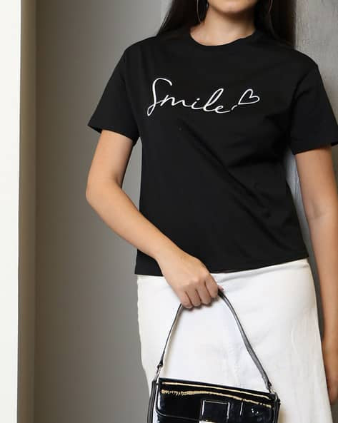 LETTER AND HEART PRINT TEE