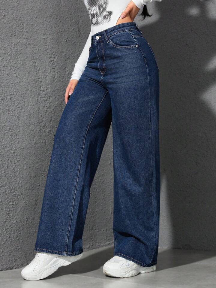 women’s Casual Versatile Loose Straight-Leg Jeans