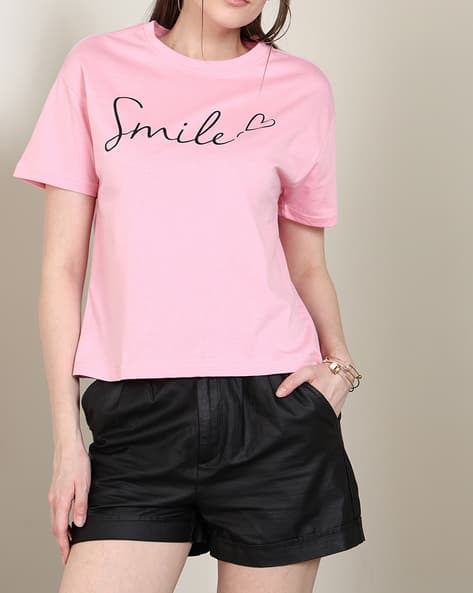 LETTER AND HEART PRINT TEE