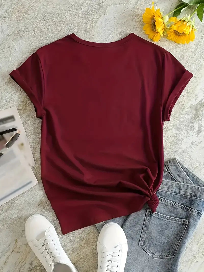 FEATHER AND HEART PRINT TEE-BLACK
