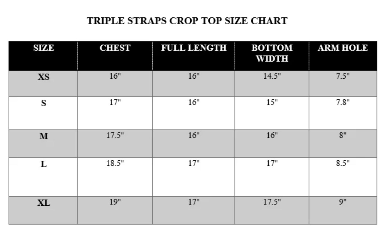 TRIPLE STRAPS CROP TOP