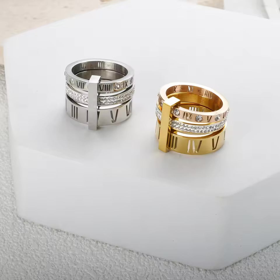 Women’s Three Layer Gold platted Ring