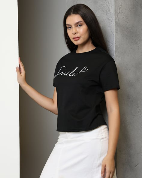 LETTER AND HEART PRINT TEE