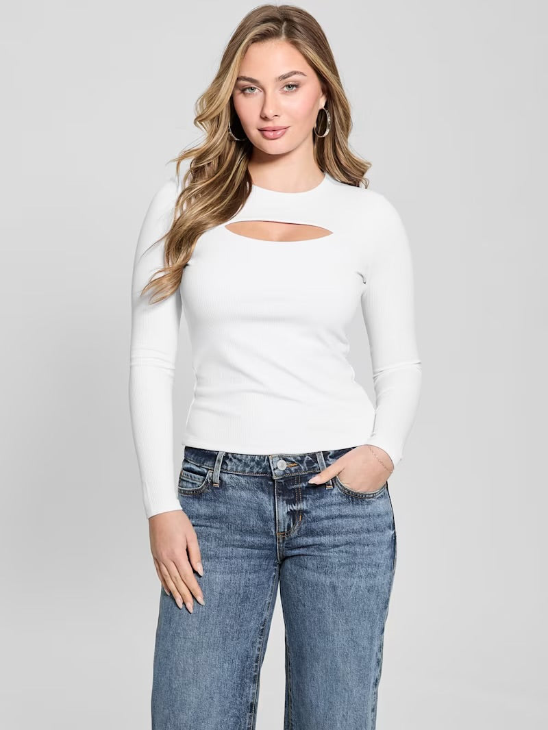 Women’s Front cut out Ribbed knit Top
