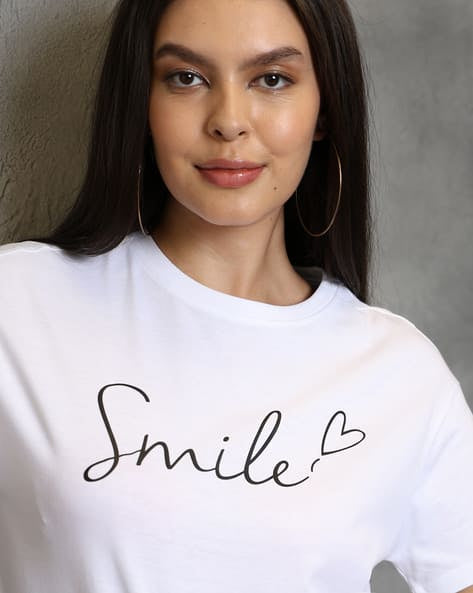 LETTER AND HEART PRINT TEE