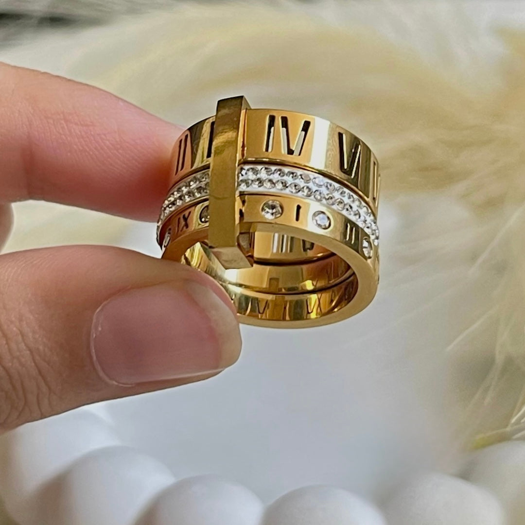 Women’s Three Layer Gold platted Ring