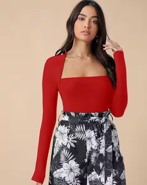 Women’s square neck fitted T shirt