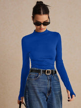 SOLID COLOUR LONG SLEEVES BOTTOMING T-SHIRT