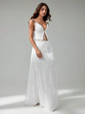 2pcs Women Contrast Lace Camisole & Mini Skirt Set