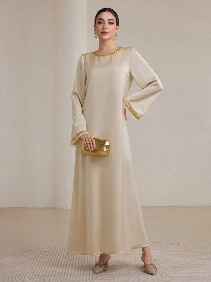 Round Neck Women's Arabian Style Dress