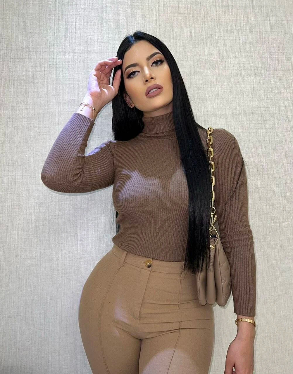 SOLID RIBBED KNIT TURTLE  STYLE HIGHNECK