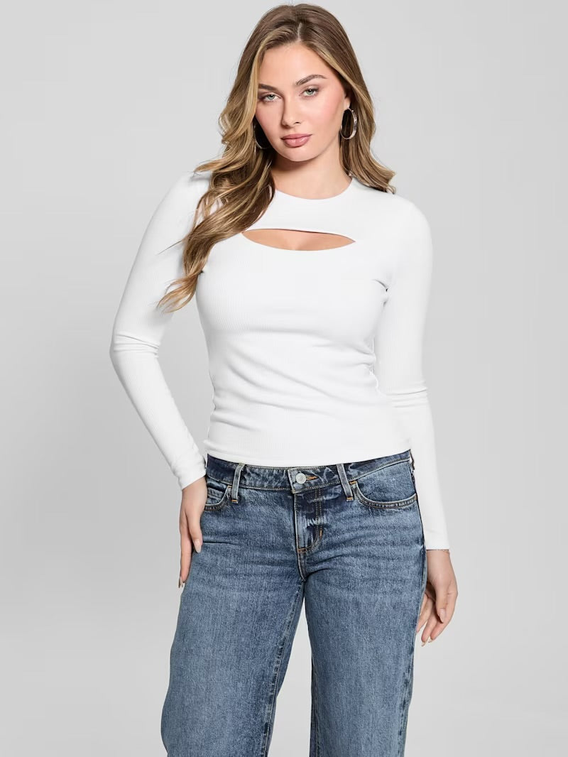 Women’s Front cut out Ribbed knit Top