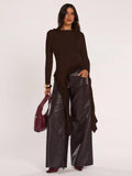 Women's Casual Solid Color Asymmetrical Hem Flowy Top