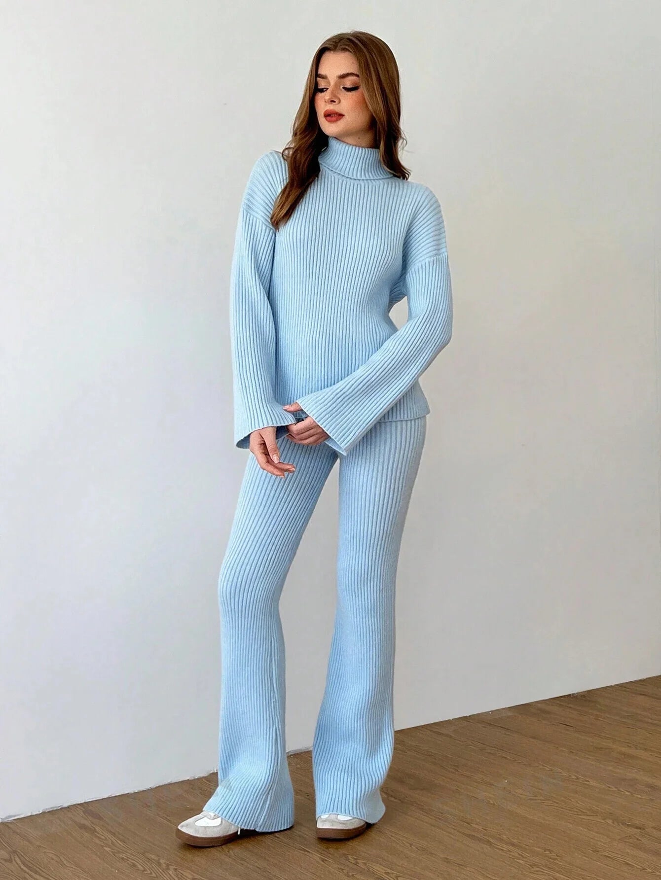 WOMEN'S FASHION CASUAL TURTLENECK SWEATER AND PANTS SET