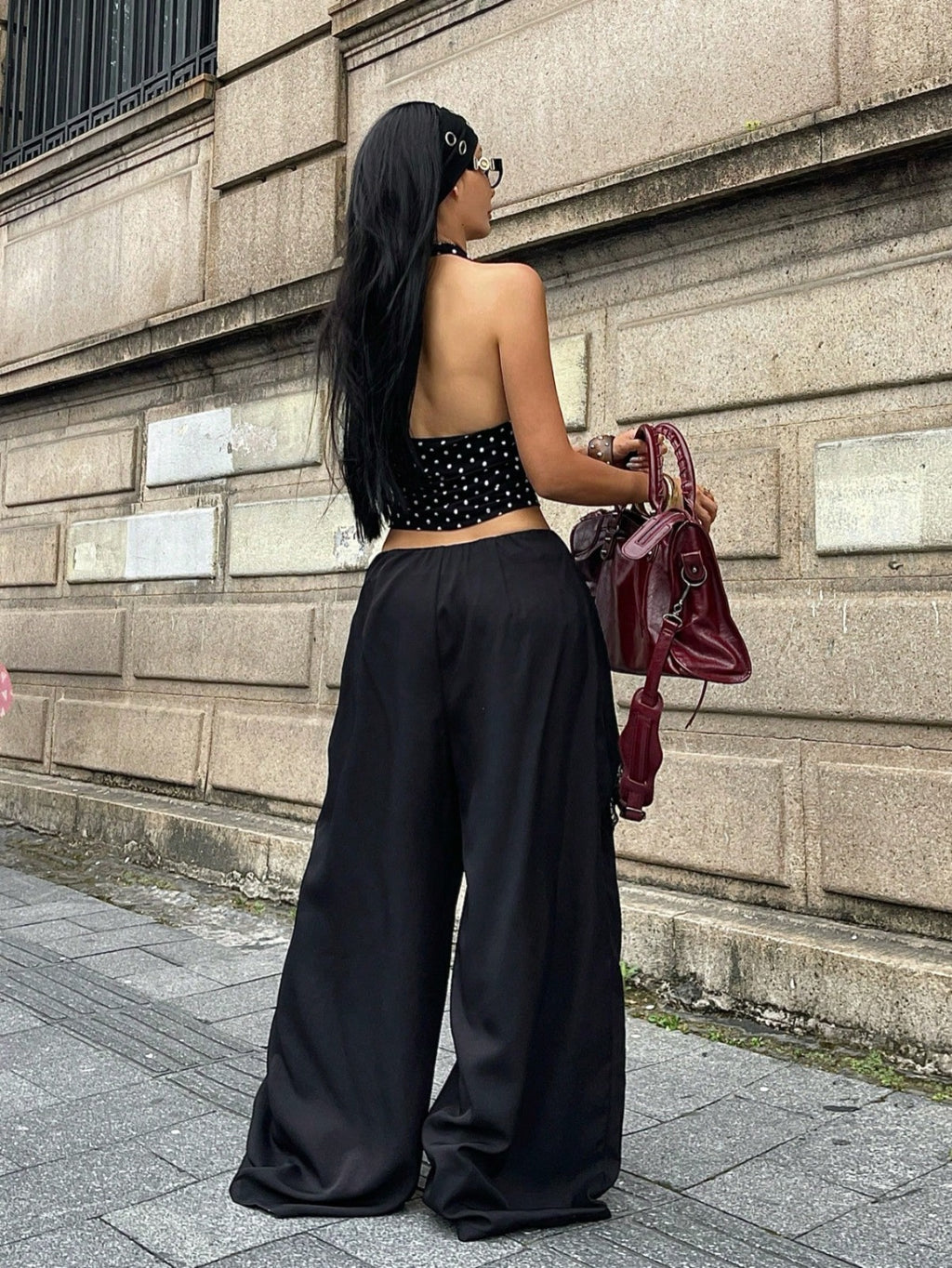 WOMEN’S LACE FLARED LEG ELEGANT TROUSER