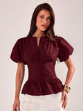 Women’s Solid button down top