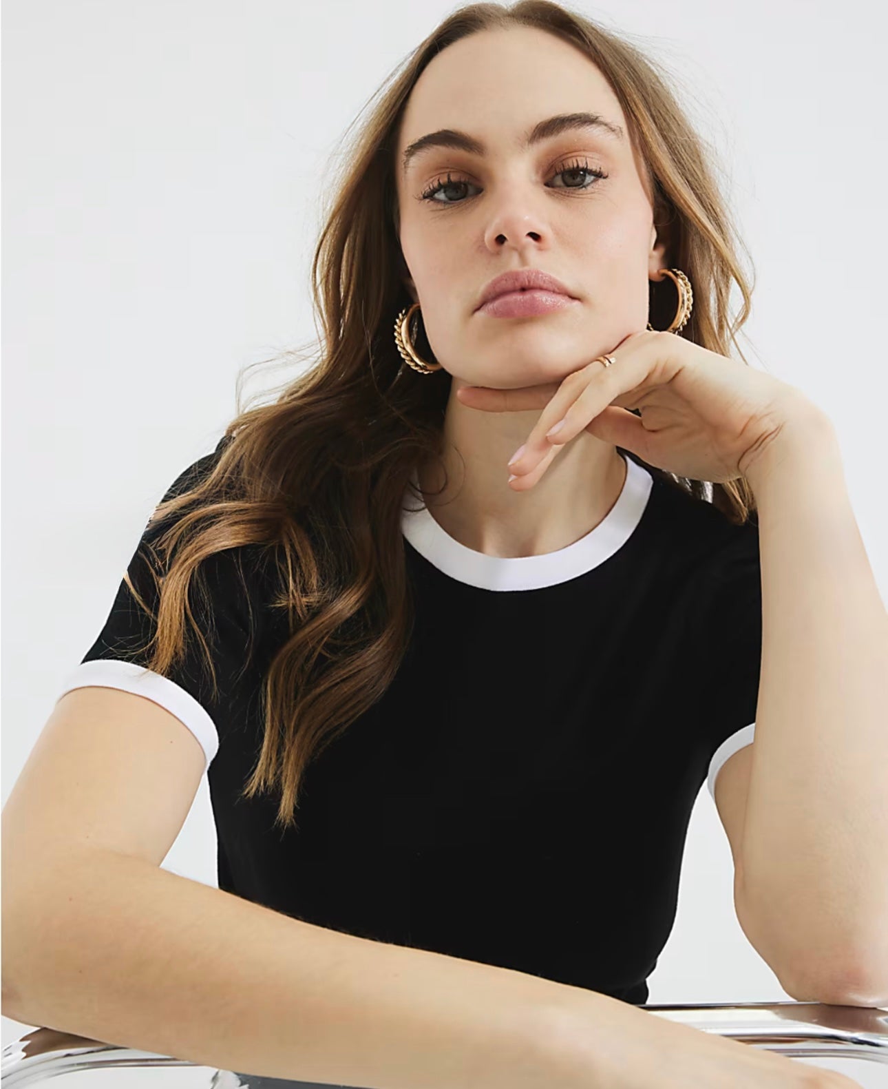 WOMENS RINGER FITTED T-SHIRT