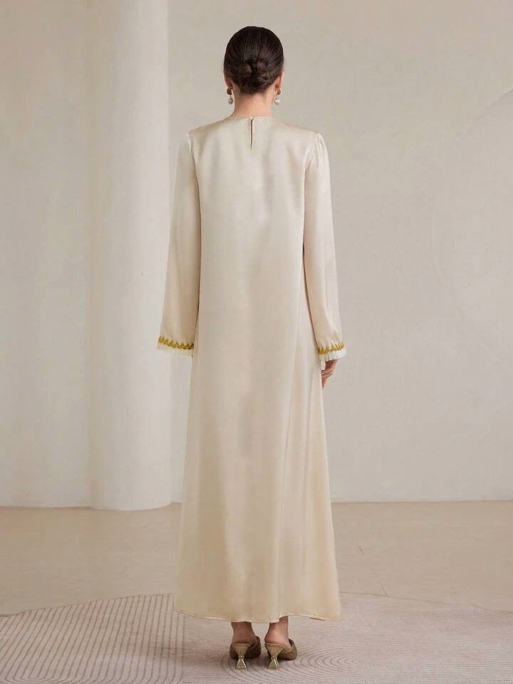 Round Neck Women's Arabian Style Dress