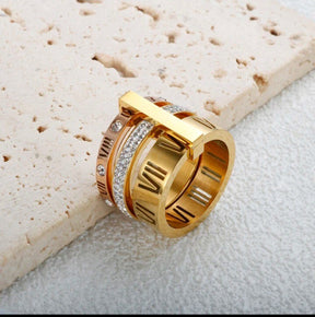 Women’s Three Layer Gold platted Ring