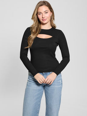 Women’s Front cut out Ribbed knit Top