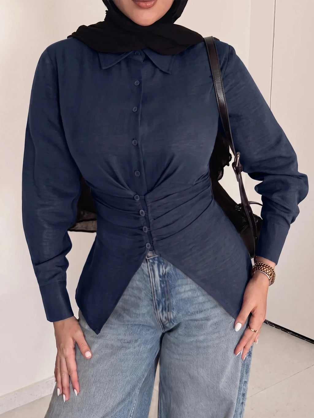 Women's Casual Versatile Waist-Cinching Top