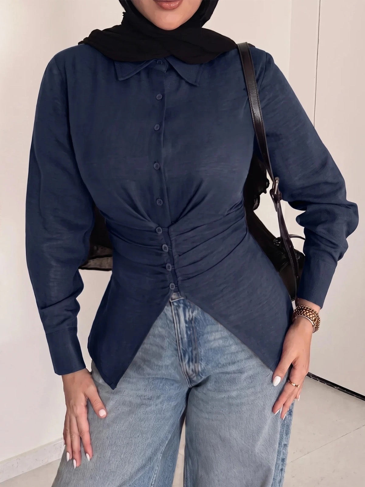 Women's Casual Versatile Waist-Cinching Top
