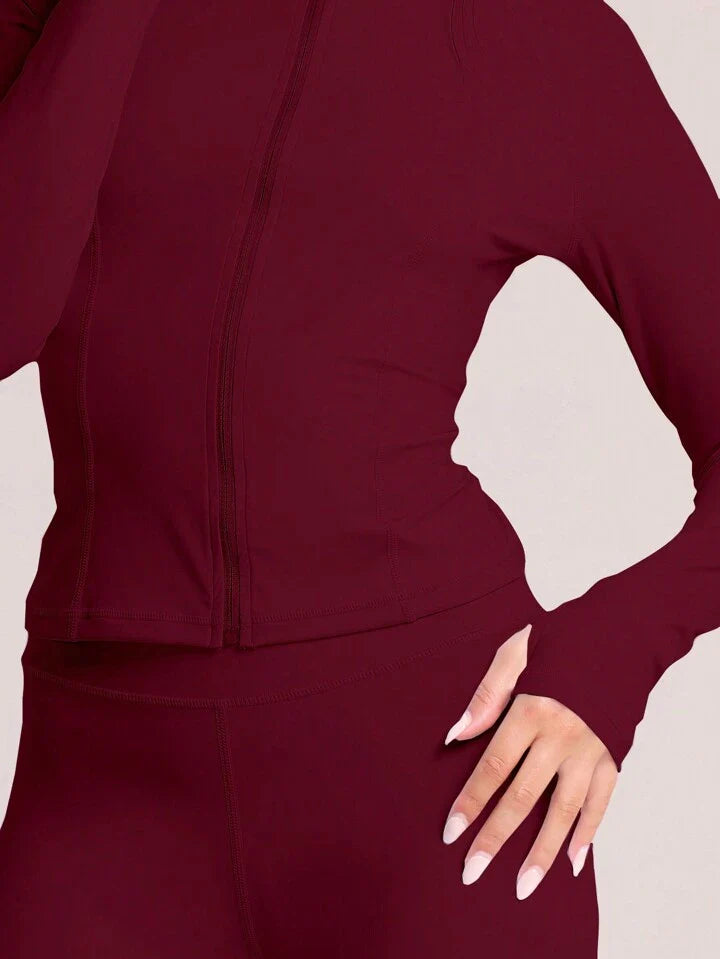 Sport Half Zip Long Sleeve Fitted Top