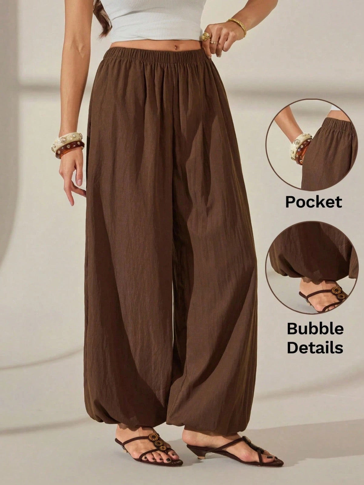Flared Leg Balloon Trouser