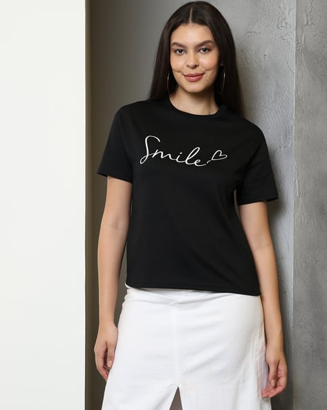 LETTER AND HEART PRINT TEE