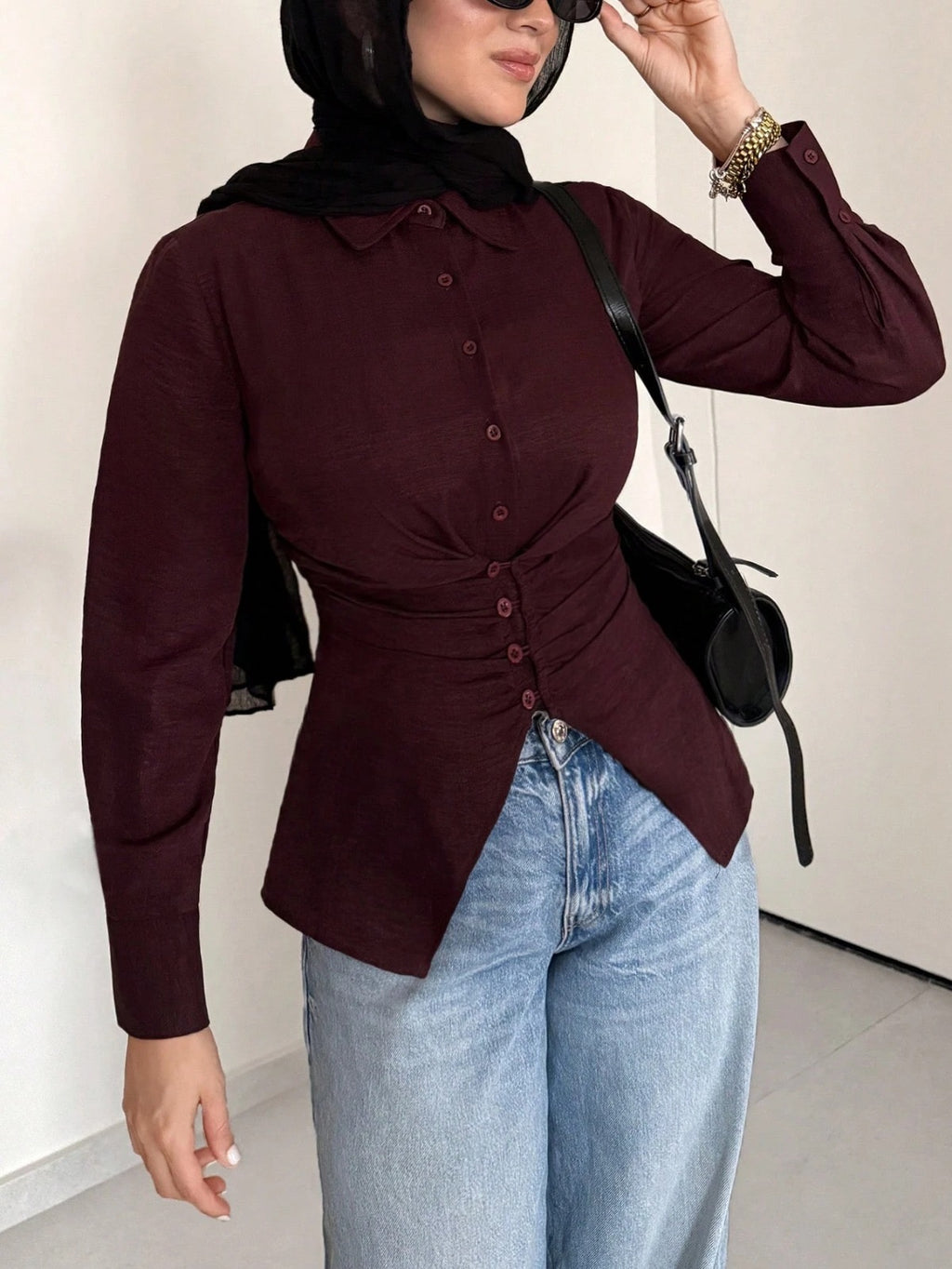 Women's Casual Versatile Waist-Cinching Top