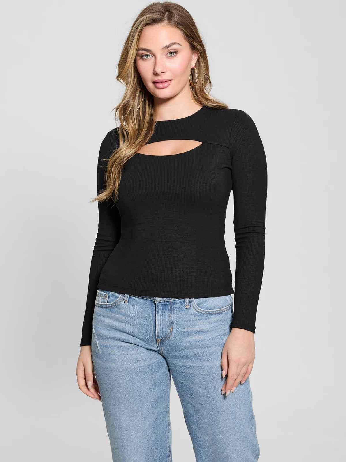Women’s Front cut out Ribbed knit Top