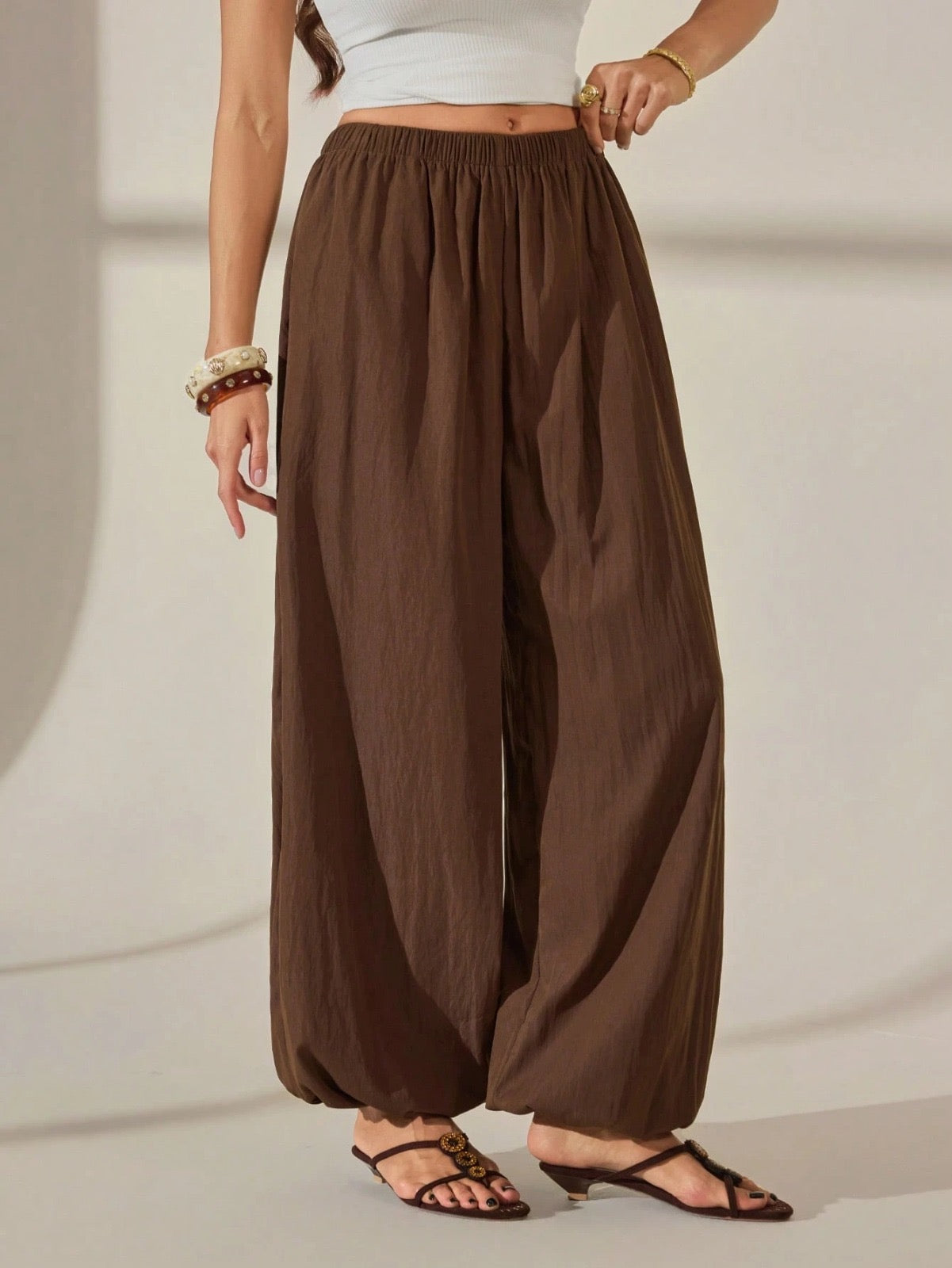 Flared Leg Balloon Trouser