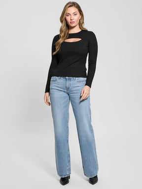 Women’s Front cut out Ribbed knit Top