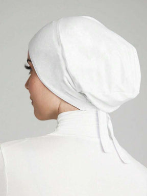 Simple Fashion Skin-Friendly Comfortable Tie Strap Turban Hijab Cap