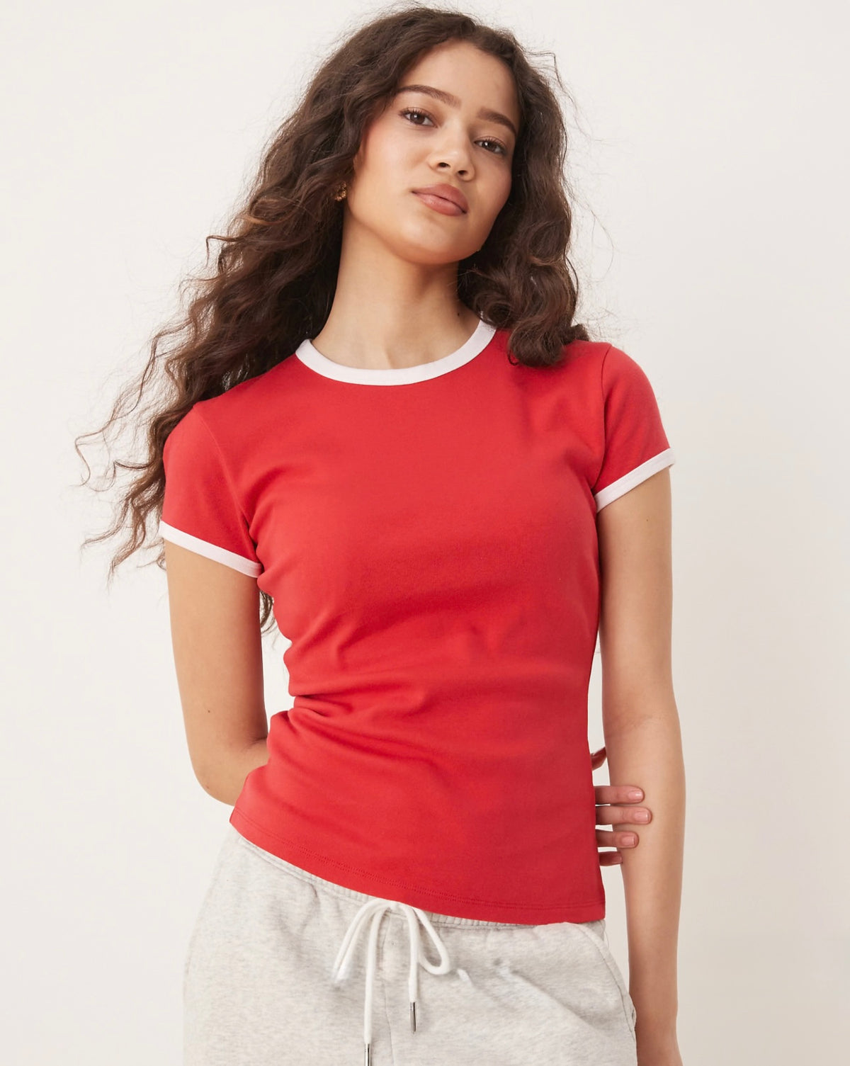 WOMENS RINGER FITTED T-SHIRT