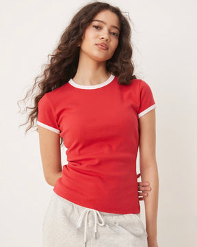 WOMENS RINGER FITTED T-SHIRT