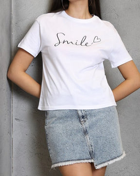 LETTER AND HEART PRINT TEE