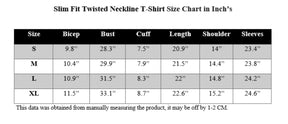 SLIM FIT TWISTED NECKLINE T-SHIRT