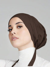 Simple Fashion Skin-Friendly Comfortable Tie Strap Turban Hijab Cap