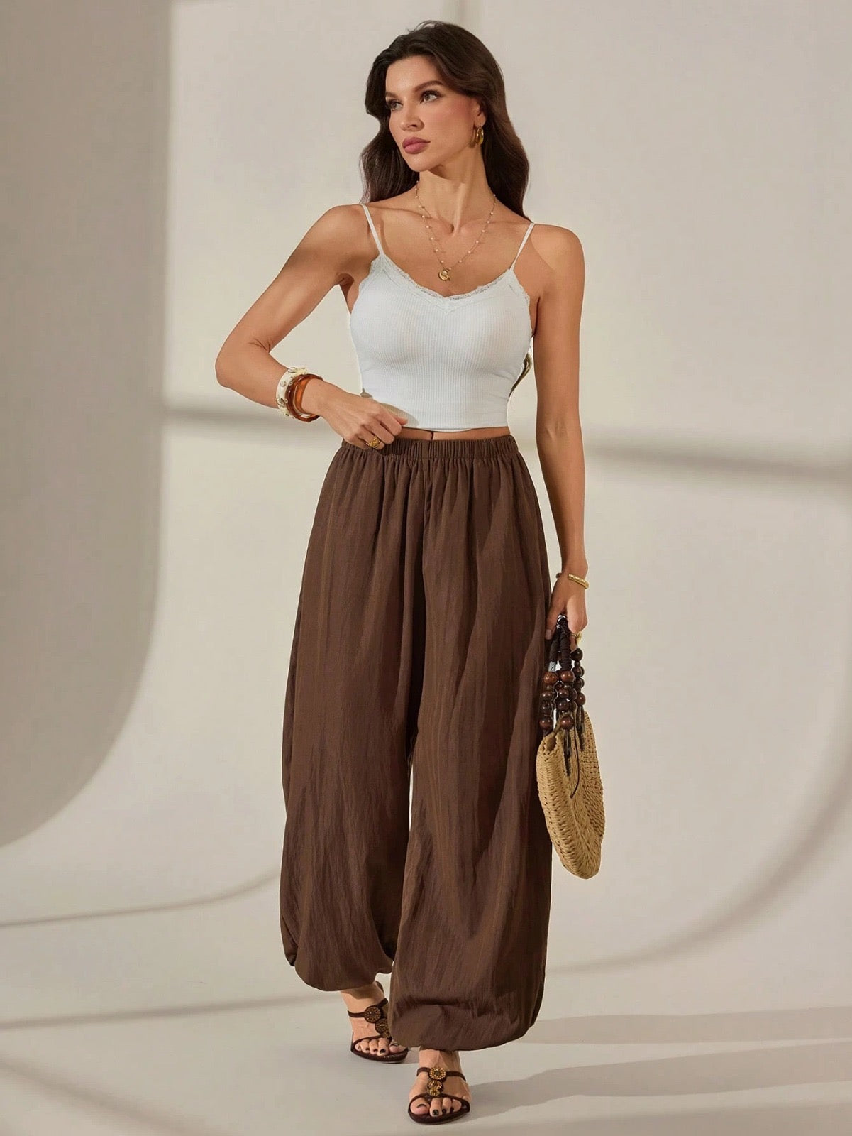 Flared Leg Balloon Trouser