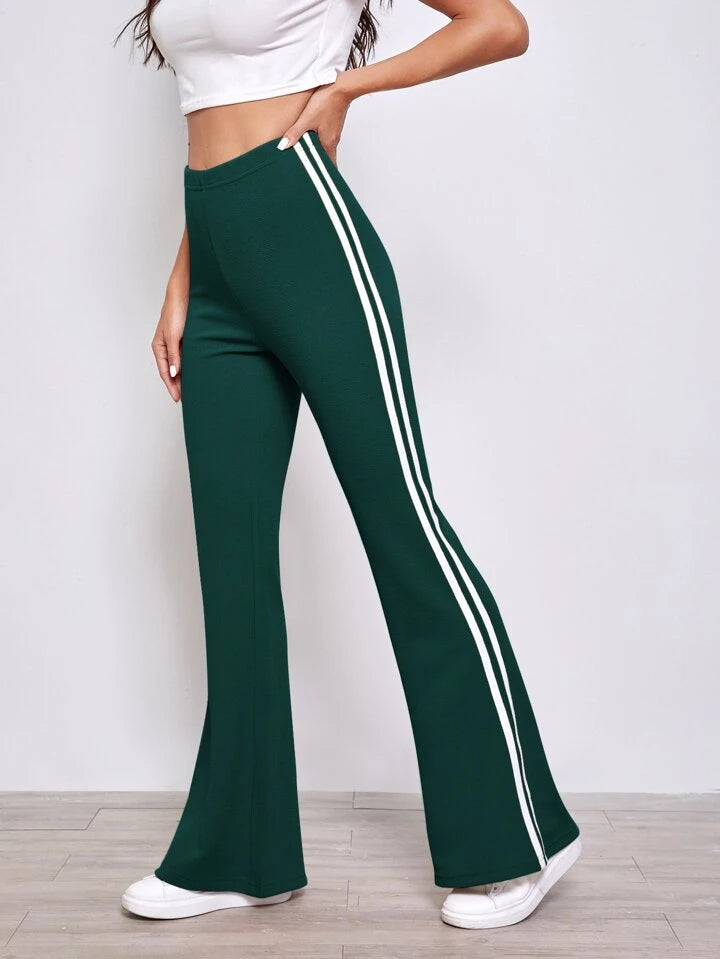 Women’s wear Striped Side Flare Leg trousers